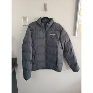 Mercer+Mettle Google Black Puffer Jacket Men's Large Full Zip Tech‎ Logo